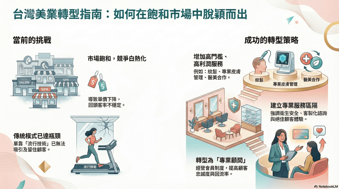 「台灣美業如何面對市場飽和？專家建議轉型、提升技術與服務深度」